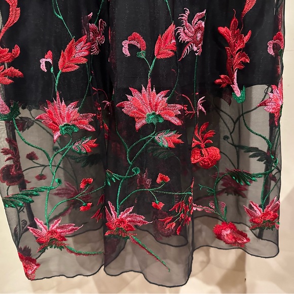 Sheer layered cocktail dress. - Picture 3 of 6